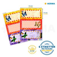 HERMA Schuletiketten Schmetterlinge, 6 Etiketten