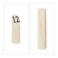 relaxdays Kubb Wikingerspiel Wurfspiel, 1 St.
