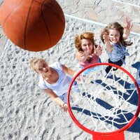 relaxdays Basketball Größe 7 orange, schwarz, Ø 24,5 cm, 1 St.