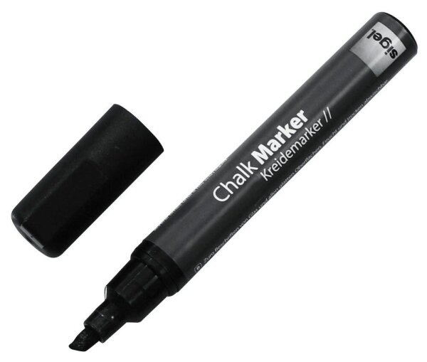 SIGEL Kreidemarker schwarz 1,0 - 5,0 mm, 1 St.