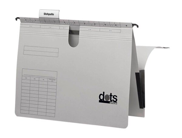 dots Taschenhefter Karton lichtgrau DIN A4 1x kaufmännische Heftung, 25 St.