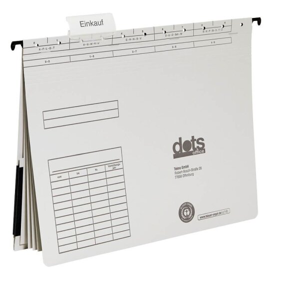 dots Personalhefter Karton lichtgrau DIN A4 4x kaufmännische Heftung, 5 St.