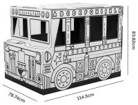 Bankers Box Ausmalbild weiß Spielhaus Bus, 1 St.