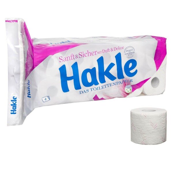 Hakle Toilettenpapier Sanft & sicher 4-lagig, 20 Rollen