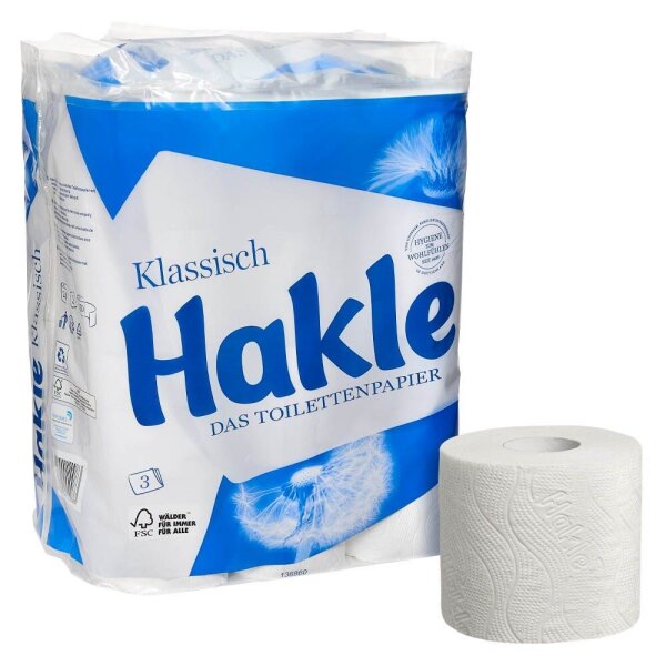 Hakle Toilettenpapier Klassich 3-lagig, 24 Rollen