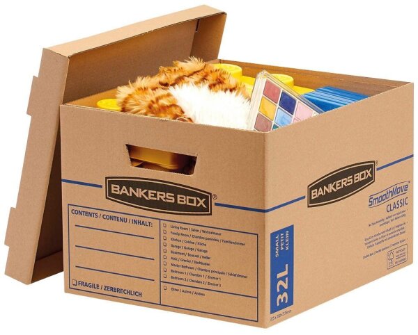 Bankers Box Umzugskartons SmoothMove Umzugsbox, 10 St.