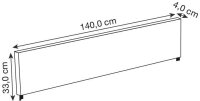 PAPERFLOW Tischtrennwand, anthrazit 140,0 x 33,0 cm, 1 St.