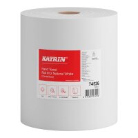 KATRIN Handtuchrollen 2-lagig naturweiß, 6 Rollen