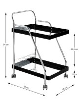 HAKU Möbel Servierwagen schwarz 62,0 x 46,0 x 84,0 cm