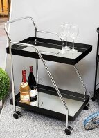 HAKU Möbel Servierwagen schwarz 62,0 x 46,0 x 84,0 cm