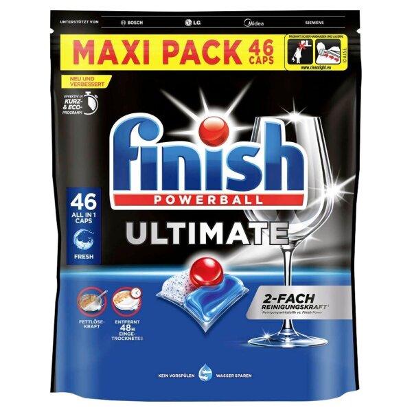 finish POWERBALL ULTIMATE ALL IN 1 Spülmaschinentabs 46 St.  ( 3311045 )