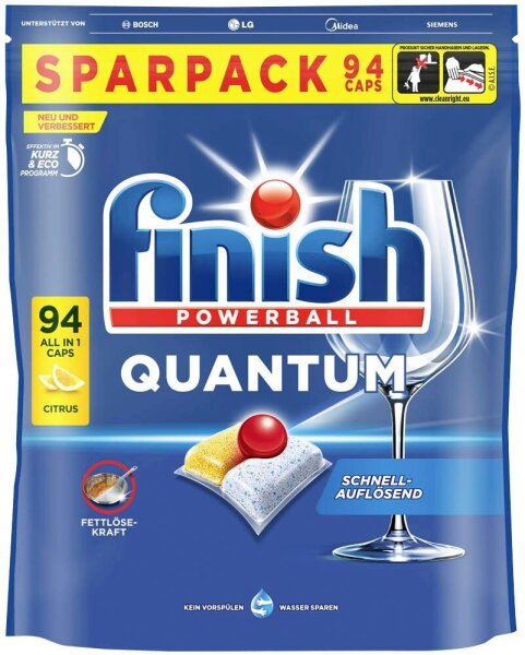 finish POWERBALL QUANTUM ALL IN 1 CITRUS Spülmaschinentabs 94 St.  ( 3311064 )