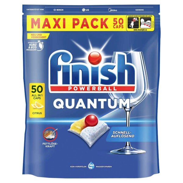 finish POWERBALL QUANTUM ALL IN 1 CITRUS Spülmaschinentabs 50 St.  ( 3311051 )