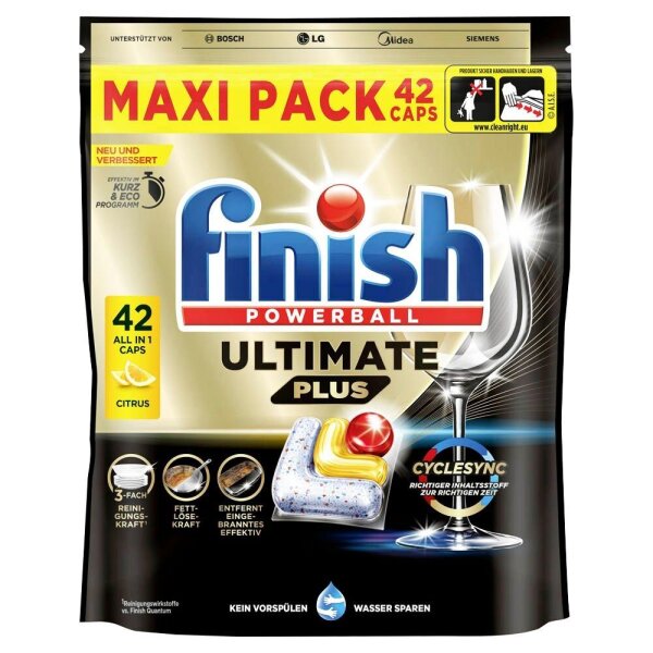 finish POWERBALL ULTIMATE PLUS ALL IN 1 CITRUS Spülmaschinentabs 42 St.  ( 3311647 )
