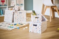Zeller Dots Aufbewahrungsbox weiß, mit Punkten, 1 St.