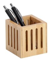 Zeller Stiftehalter braun Bambus 8,0 x 8,0 x 8,0 cm