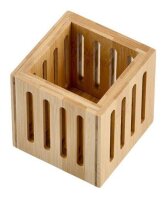 Zeller Stiftehalter braun Bambus 8,0 x 8,0 x 8,0 cm