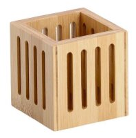 Zeller Stiftehalter braun Bambus 8,0 x 8,0 x 8,0 cm