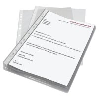 Gera-Folien Prospekthüllen DIN A4 transparent genarbt 0,05 mm, 100 St.