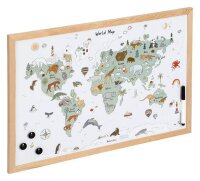 Zeller Whiteboard Weltkarte 60,0 x 40,0 cm natur, bunt Stahl