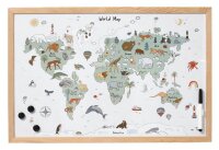 Zeller Whiteboard Weltkarte 60,0 x 40,0 cm natur, bunt Stahl