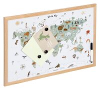 Zeller Whiteboard Weltkarte 60,0 x 40,0 cm natur, bunt Stahl