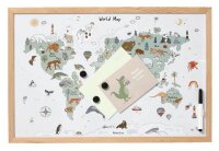 Zeller Whiteboard Weltkarte 60,0 x 40,0 cm natur, bunt Stahl