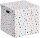 Zeller Dots Aufbewahrungsbox weiß, mit Punkten 33,5 x 33,0 x 32,0 cm, 1 St.