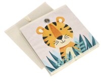 Zeller Tiger Aufbewahrungsbox beige 28,0 x 28,0 x 28,0 cm, 1 St.
