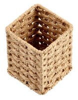 Zeller Stiftehalter Papiergeflecht natur Papiergeflecht 8,0 x 8,0 x 10,7 cm