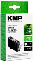 KMP  schwarz Druckerpatrone kompatibel zu Canon CLI-521 BK