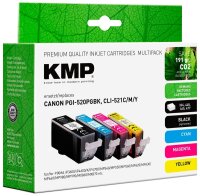 KMP  schwarz, cyan, magenta, gelb Druckerpatronen...