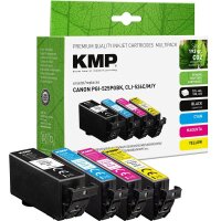 KMP  schwarz, cyan, magenta, gelb Druckerpatronen...