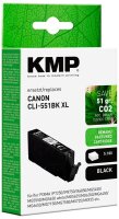 KMP  schwarz Druckerpatrone kompatibel zu Canon CLI-551...