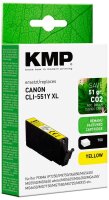 KMP  gelb Druckerpatrone kompatibel zu Canon CLI-551 XL Y