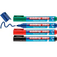 edding 380 Flipchart-Marker farbsortiert 1,5 - 3,0 mm, 4 St.