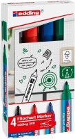 edding 380 Flipchart-Marker farbsortiert 1,5 - 3,0 mm, 4 St.