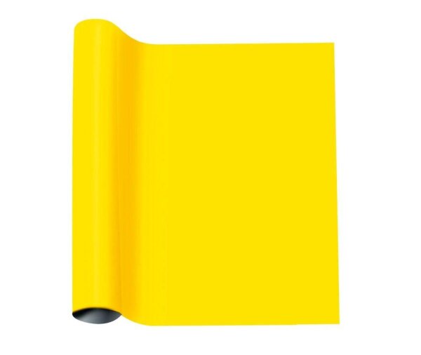 plottiX PremiumFlock Bügelfolie gelb Flock-Folie 32,0 x 50,0 cm,  1 Rolle