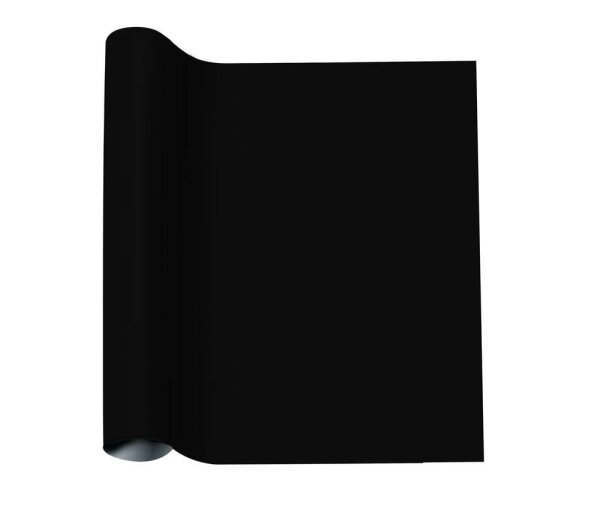 plottiX PremiumFlock Bügelfolie schwarz Flock-Folie 32,0 x 50,0 cm,  1 Rolle