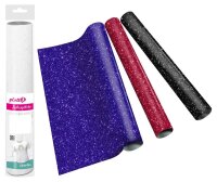 plottiX GlitterFlex Aufbügelfolie weiß...
