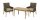 Garden Pleasure Sitzgruppe NORVELL/PUEBLO braun, natur Holz, 3-teilig
