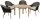 Garden Pleasure Sitzgruppe PUEBLO/ ARVADA taupe, natur Kunststoff, Holz, 5-teilig