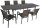 Garden Pleasure Sitzgruppe NEREA, schwarz Metall, 7-teilig