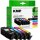 KMP  pigmentschwarz, schwarz, cyan, magenta, gelb Druckerpatronen kompatibel zu Canon PGI-570XL PGBK, CLI-571XL  BK/C/M/Y , 5er-Set