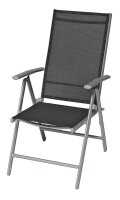 Garden Pleasure Sitzgruppe LOLA dunkelgrau, grau Metall, 5-teilig