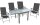 Garden Pleasure Sitzgruppe LOLA dunkelgrau, grau Metall, 5-teilig