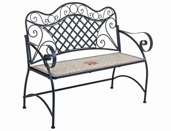 Garden Pleasure Gartenbank AMARILLO 950470 braun Metall 115,0 cm
