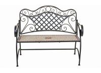 Garden Pleasure Gartenbank AMARILLO 950470 braun Metall...