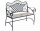 Garden Pleasure Gartenbank AMARILLO 950470 braun Metall 115,0 cm