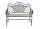Garden Pleasure Gartenbank AMARILLO 950470 braun Metall 115,0 cm